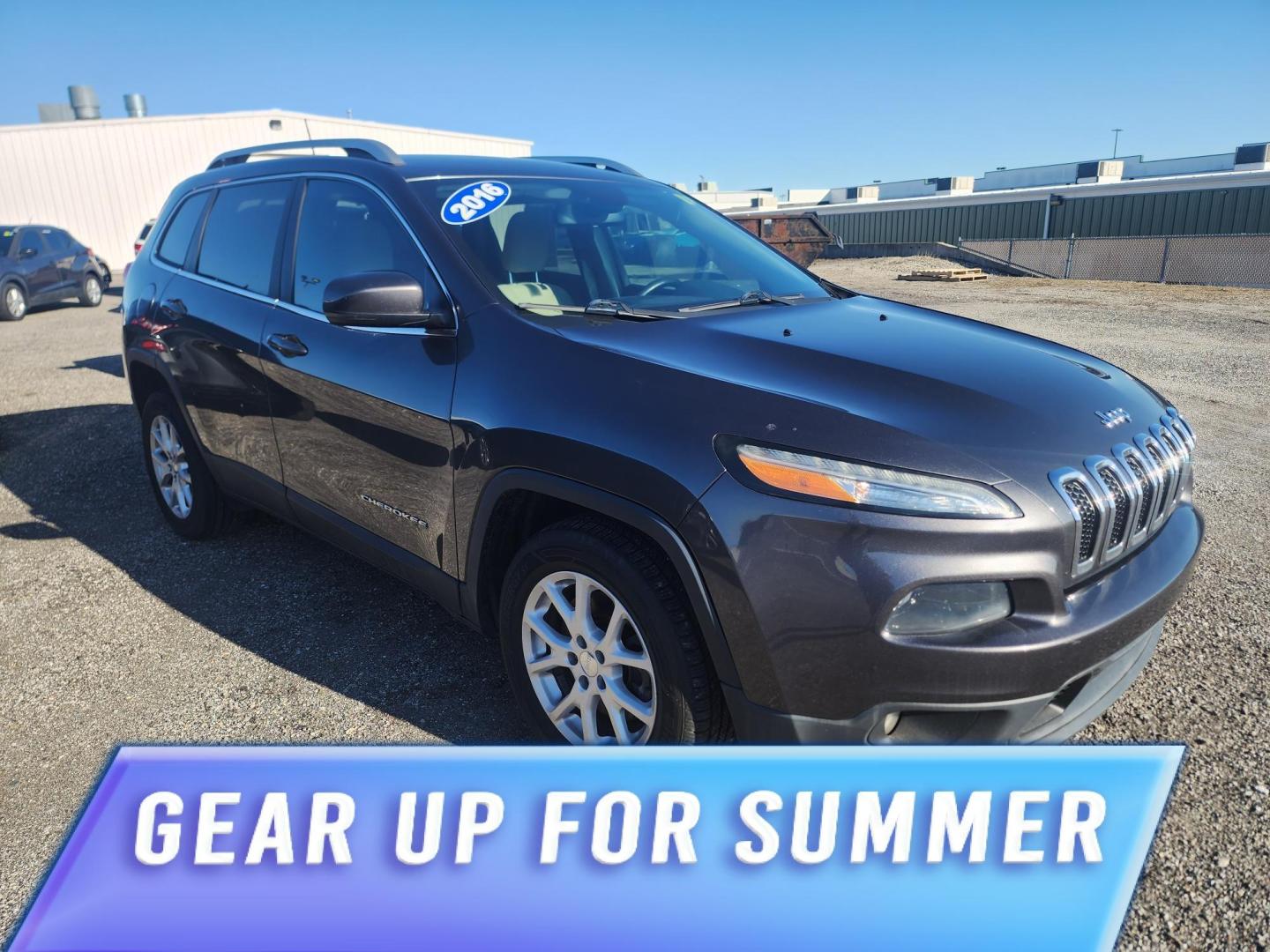 2016 GRAY Jeep CHEROKEE LATITUDE (1C4PJLCBXGW) with an Other engine, located at 15 Petro Dr, Warsaw, IN, 46582, (574) 306-0055, 41.273563, -85.857544 - 2016 Jeep CHEROKEE LATITUDE - Photo#0
