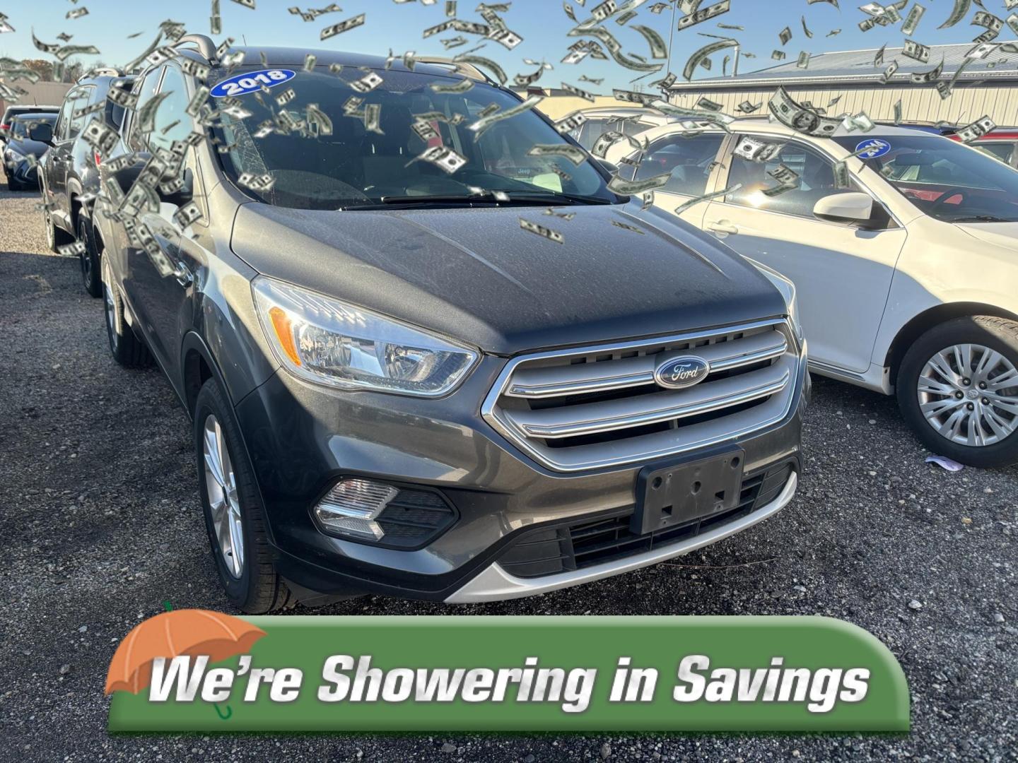 2018 GRAY Ford ESCAPE SE (1FMCU9G9XJU) with an Other engine, located at 15 Petro Dr, Warsaw, IN, 46582, (574) 306-0055, 41.273563, -85.857544 - 2018 Ford ESCAPE SE - Photo#0