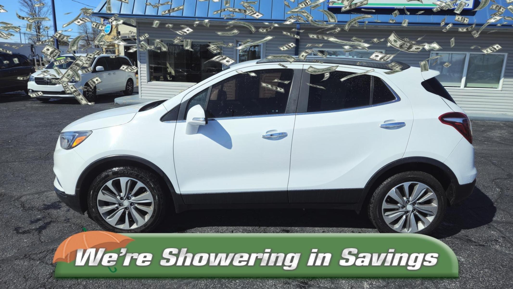 2019 WHITE /BROWN Buick ENCORE Preferred FWD (KL4CJASB1KB) with an 1.4L L4 DOHC 16V TURBO engine, 6A transmission, located at 5744 Central Avenue, Toledo, OH, 43615, (419) 724-0130, 41.676781, -83.682137 - 2019 Buick ENCORE Preferred FWD - Photo#0