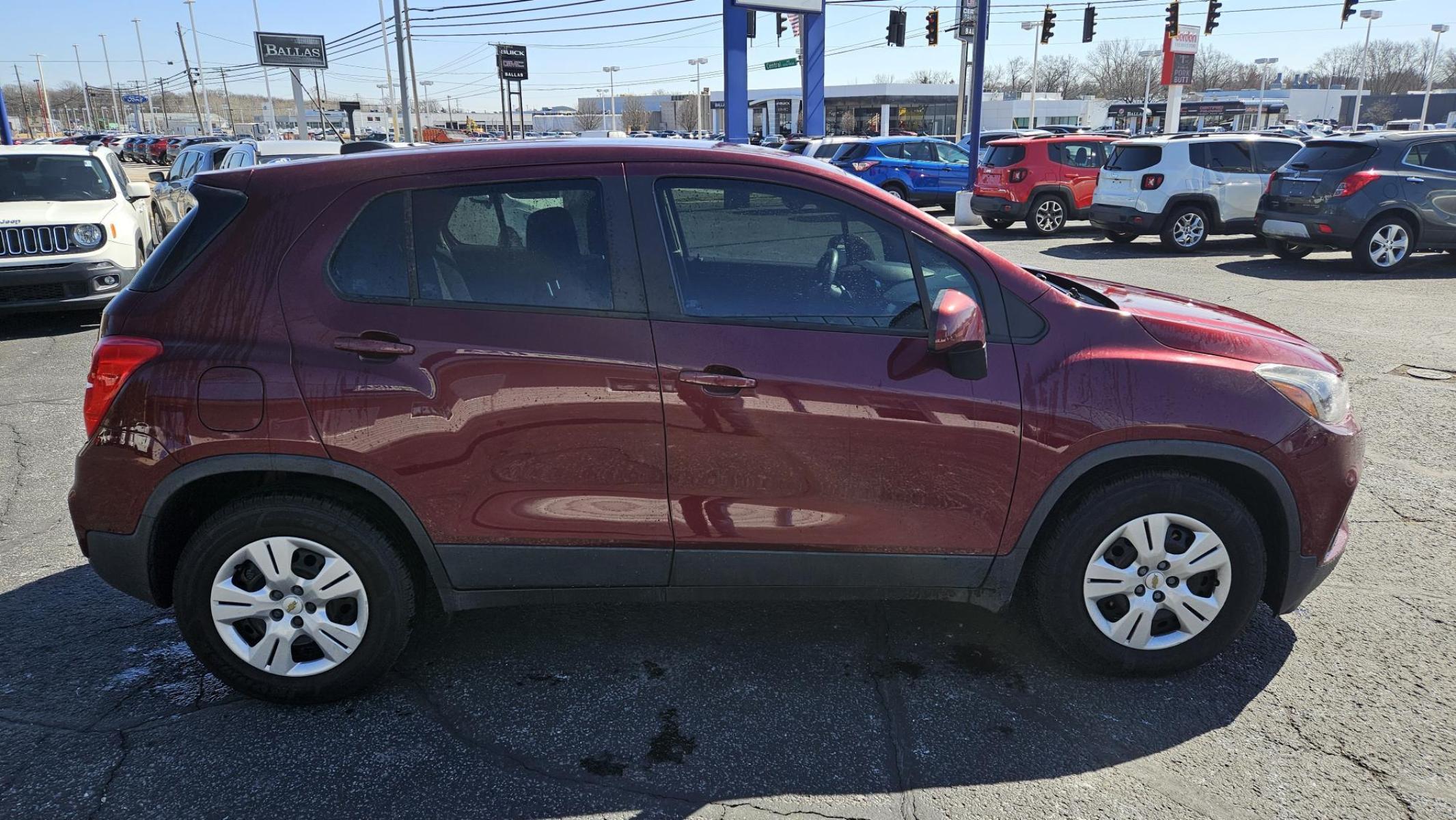2017 MAROON Chevrolet TRAX LS (3GNCJKSB0HL) with an Other engine, located at 5744 Central Avenue, Toledo, OH, 43615, (419) 724-0130, 41.676781, -83.682137 - 2017 Chevrolet TRAX LS - Photo#7