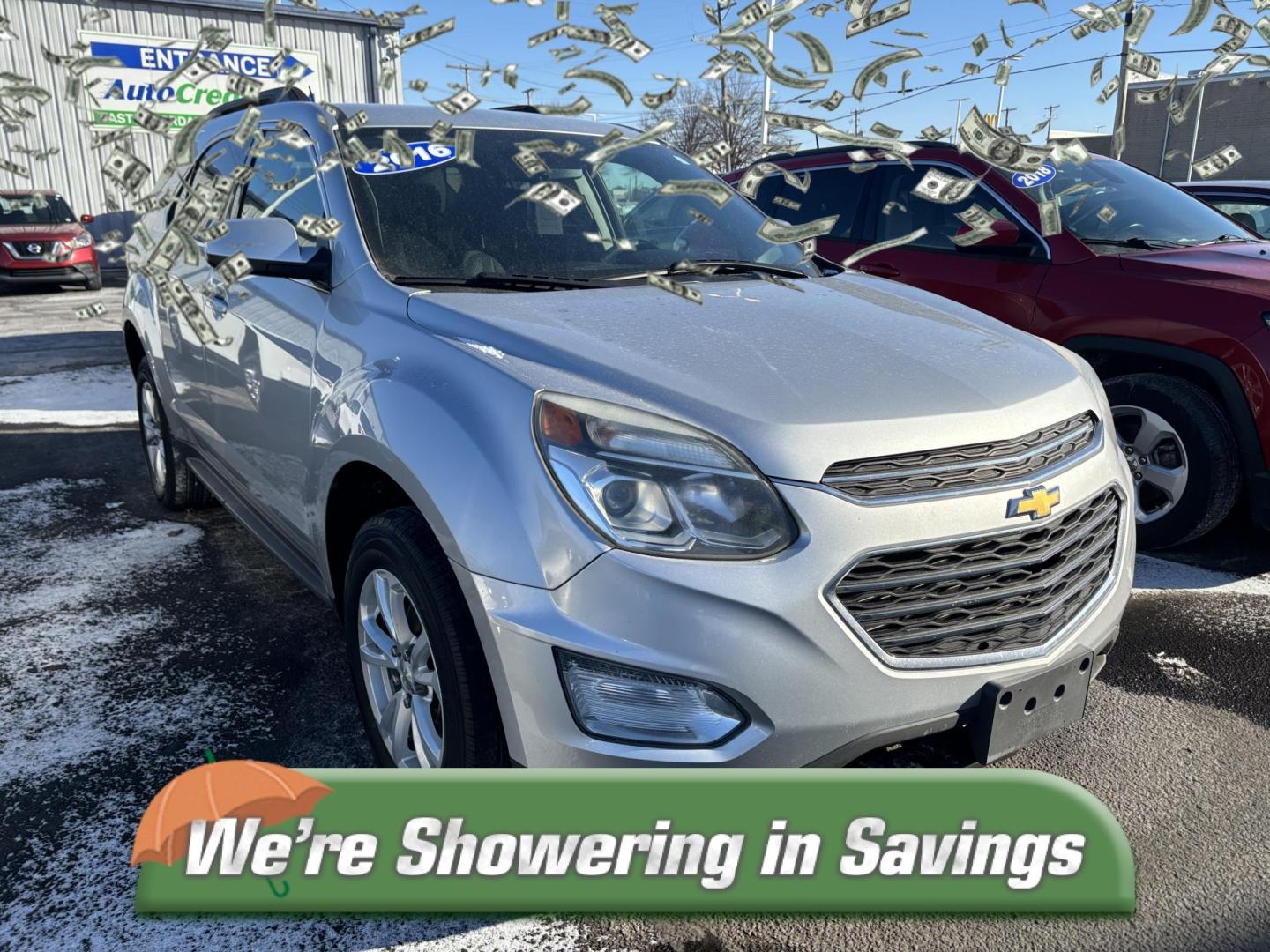 2016 SILVER Chevrolet EQUINOX LT LT AWD (2GNFLFEK0G6) with an 2.4L L4 DOHC 16V FFV engine, 6A transmission, located at 100 West Coliseum Boulevard, Fort Wayne, IN, 46805, (260) 471-0567, 41.118340, -85.141014 - 2016 Chevrolet EQUINOX LT LT AWD - Photo#0