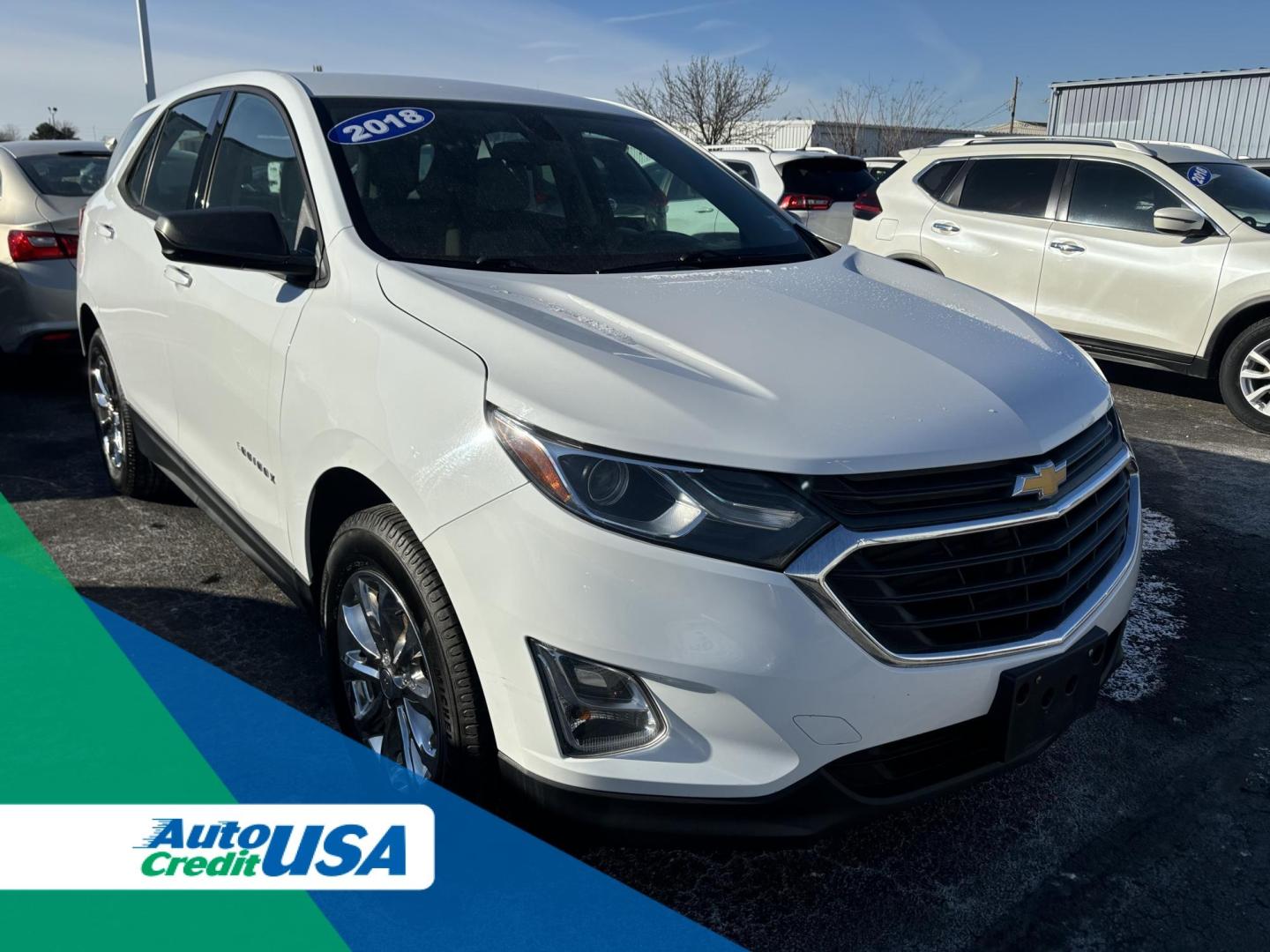 2018 WHITE CHEVROLET EQUINOX LS LS AWD (2GNAXREV9J6) with an 1.5L L4 DIR DOHC 16V TURBO engine, 6A transmission, located at 100 West Coliseum Boulevard, Fort Wayne, IN, 46805, (260) 471-0567, 41.118340, -85.141014 - 2018 CHEVROLET EQUINOX LS LS AWD - Photo#0