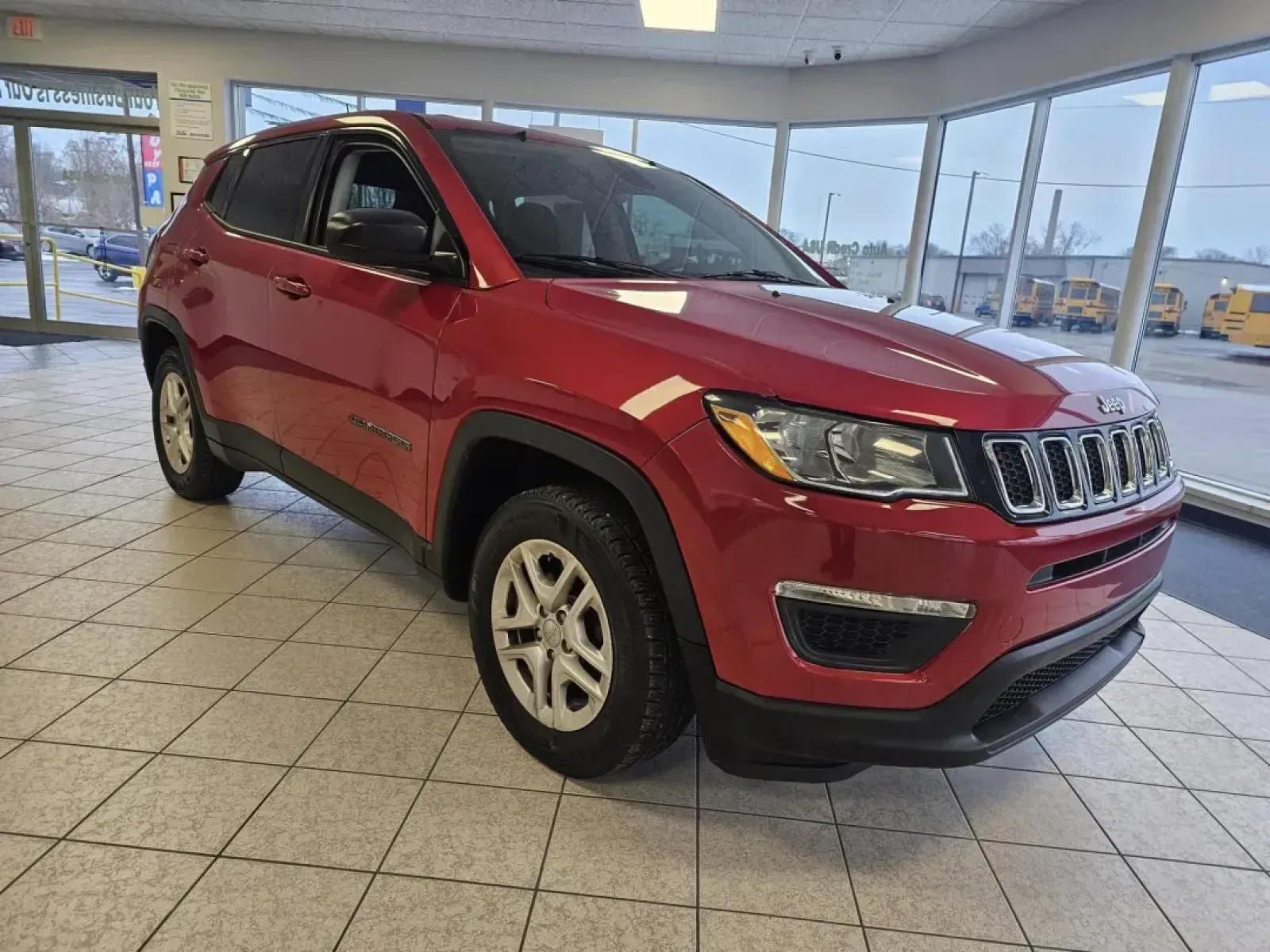 2018 RED Jeep COMPASS SPORT (3C4NJCAB7JT) with an Other engine, located at 502 South Main Street, Columbia City, IN, 46725, (260) 244-4645, 41.151382, -85.490578 - 2018 Jeep COMPASS SPORT - Photo#1