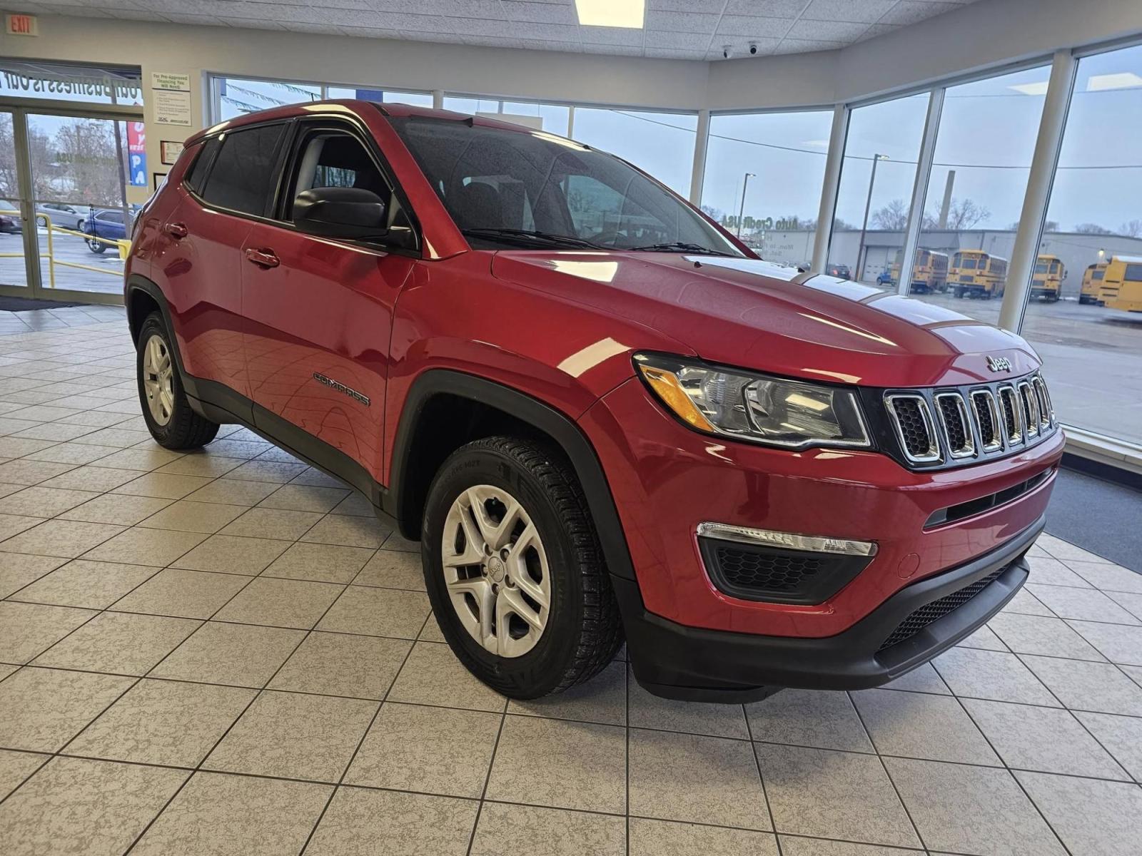 2018 RED Jeep COMPASS SPORT (3C4NJCAB7JT) with an Other engine, located at 502 South Main Street, Columbia City, IN, 46725, (260) 244-4645, 41.151382, -85.490578 - 2018 Jeep COMPASS SPORT - Photo#1