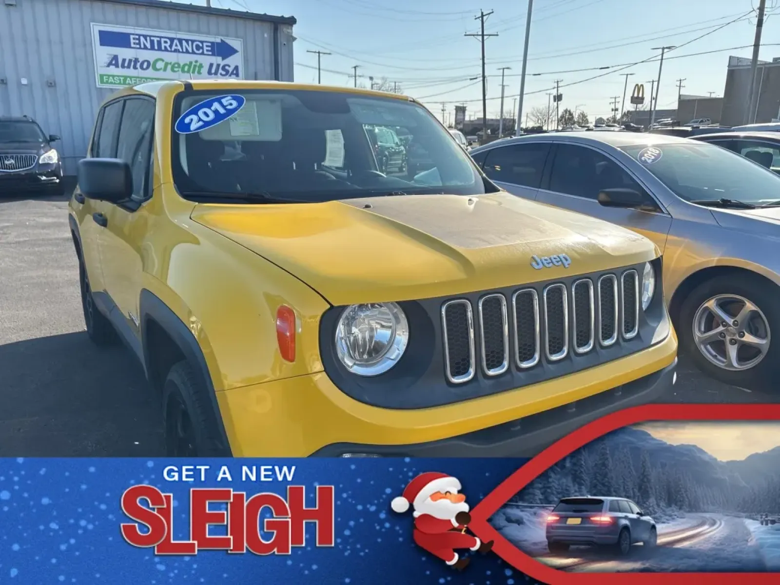 2015 Jeep Renegade (ZACCJBAT3FP) with an Other engine, located at 100 West Coliseum Boulevard, Fort Wayne, IN, 46805, (260) 471-0567, 41.118340, -85.141014 - ### Adventure Awaits: 2015 Jeep Renegade in Vibrant Yellow at Auto Credit<br /> <br /> Are you ready to elevate your weekend adventures and daily commutes with a vehicle designed for versatility and style? Look no further than this stunning 2015 Jeep Renegade, now available at Auto Credit in Fort Wa - Photo#0