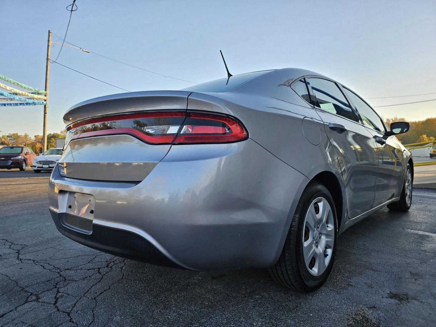 2014 SILVER /black Dodge DART SE SE (1C3CDFAA0ED) with an 2.0L L4 DOHC 16V TURBO engine, located at 502 South Main Street, Columbia City, IN, 46725, (260) 244-4645, 41.151382, -85.490578 - 2014 Dodge DART SE SE - Photo#3